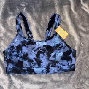 Title nine 38 C Women's Blue Patterned Sports Bra